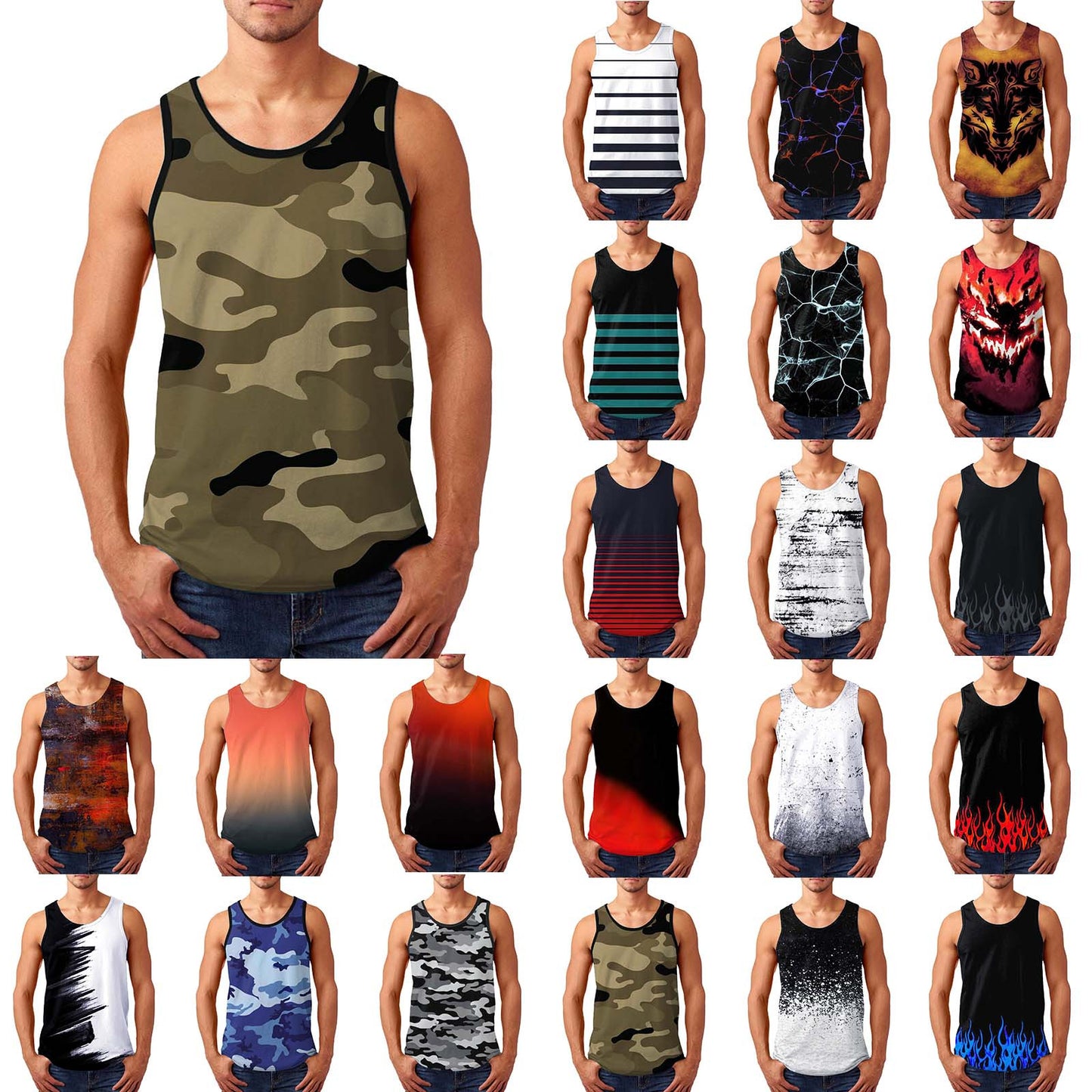 Sports Beach Vest Males Gym Clothing Bodybuilding Sleeveless Shirt