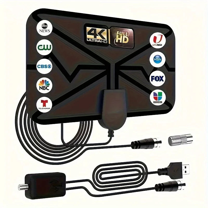 1pc TV antenna, portable HD antenna, digital antenna, indoor antenna, support 4K,