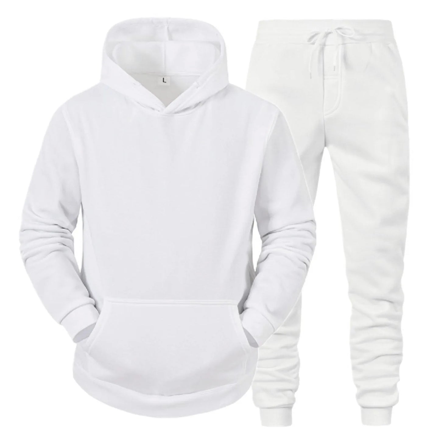 Spring Men's Tracksuit Fashion Leisure Solid Color Two Piece Sweatshirt&Sweatpants