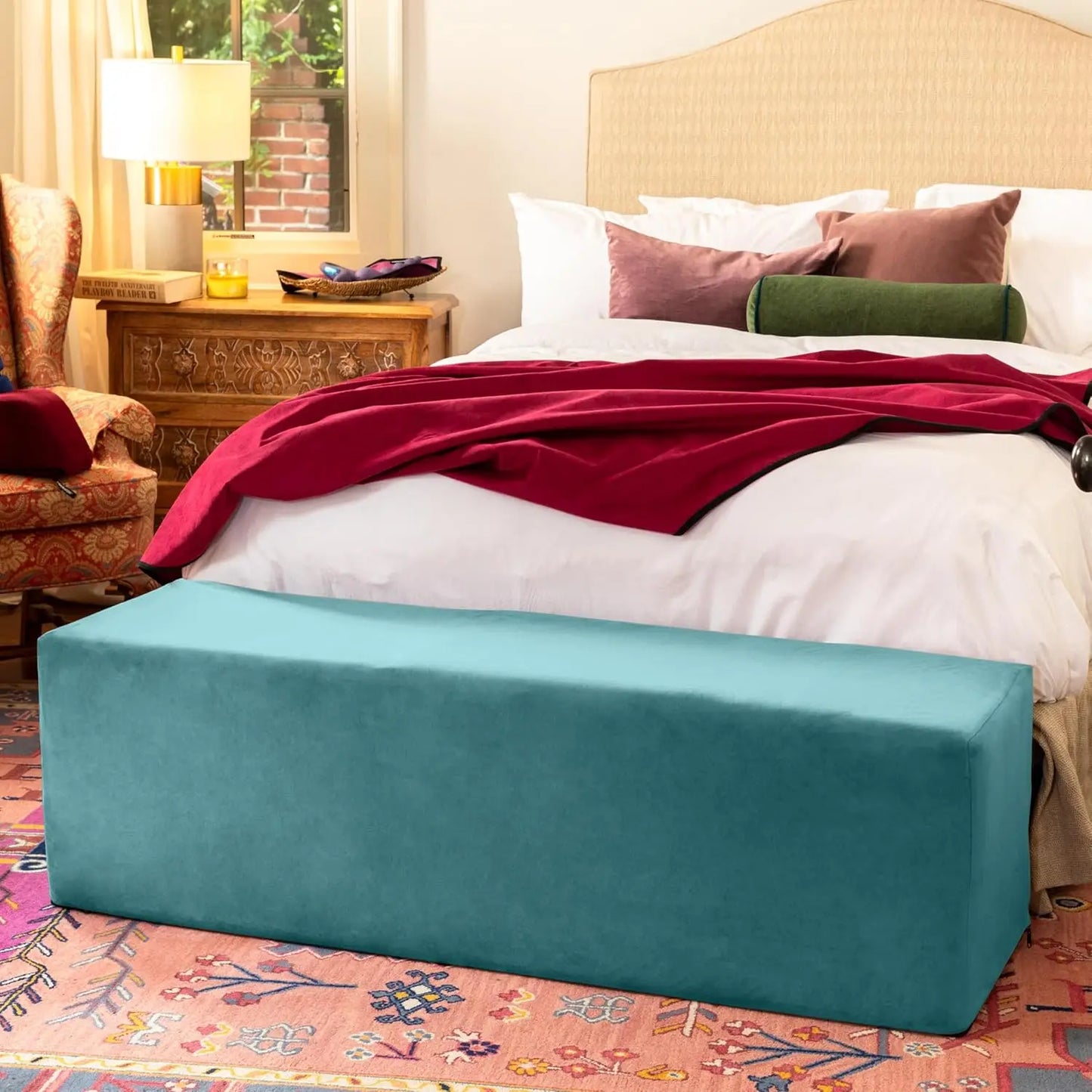 Kami Convertible Chaise/Bed Bench for Yoga & Massage - 2-in-1 End of Bed