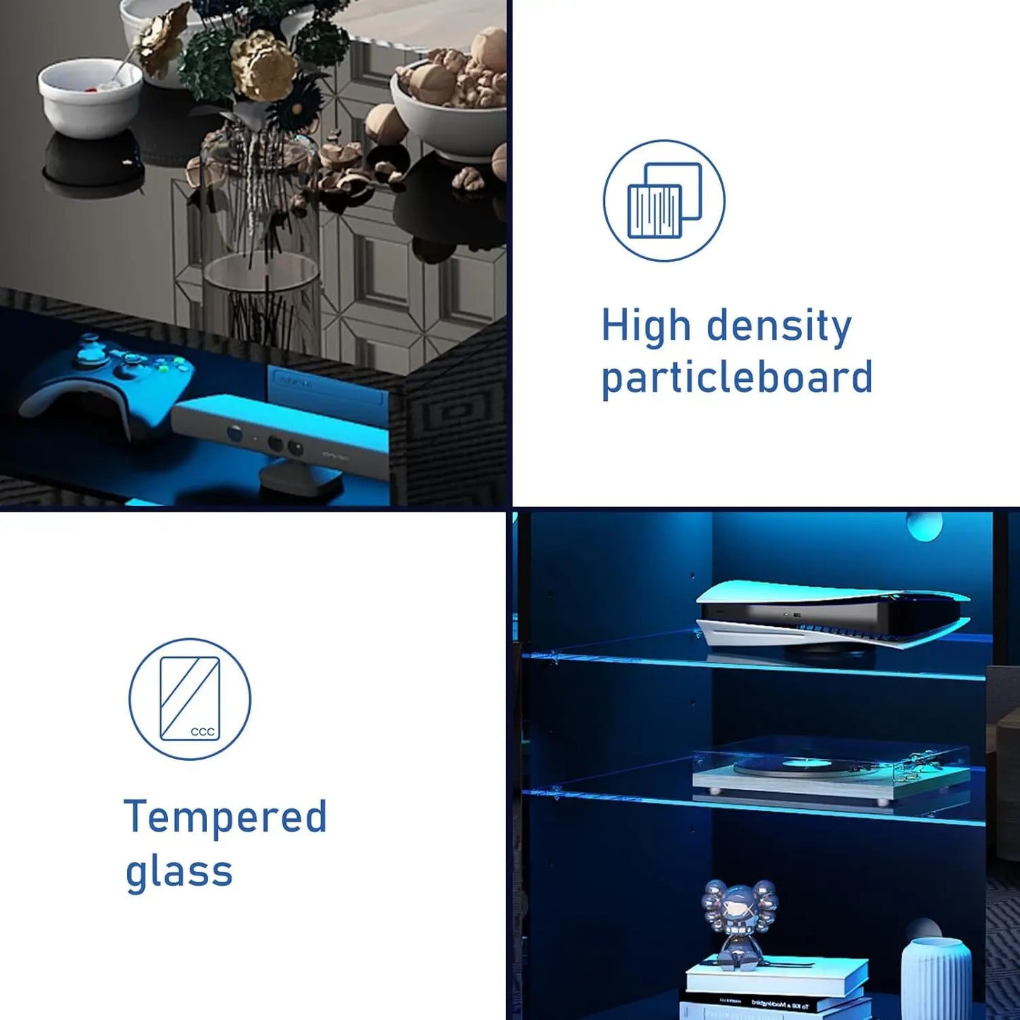LED TV Stand for 60/65 inch TV Television Table Center Media Console