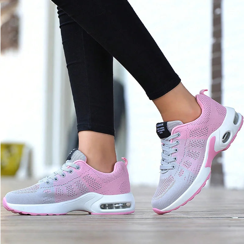 Women Air Cushion Sneakers Female Mesh Sport Running Trainning
