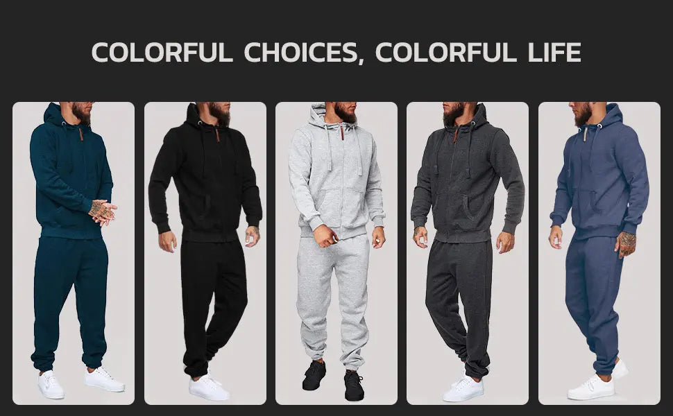 Sweat suits men Tracksuits 2 Piece sets Athletic Jogging suits Hoodie Casual