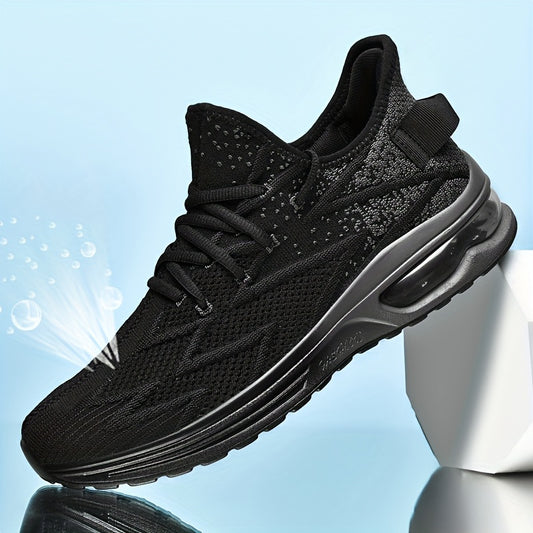 Men Shoes Half Air Cushion Running Shoes Sports Casual Shoes Flying Woven